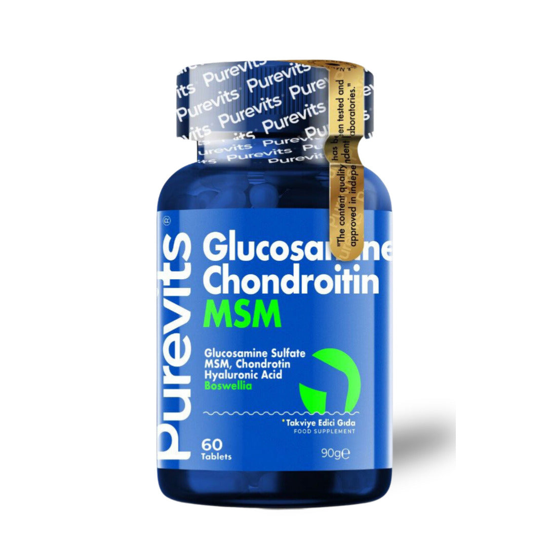 Purevits Glucosamine & Chondroitin + Boswellia (60 Tablets)