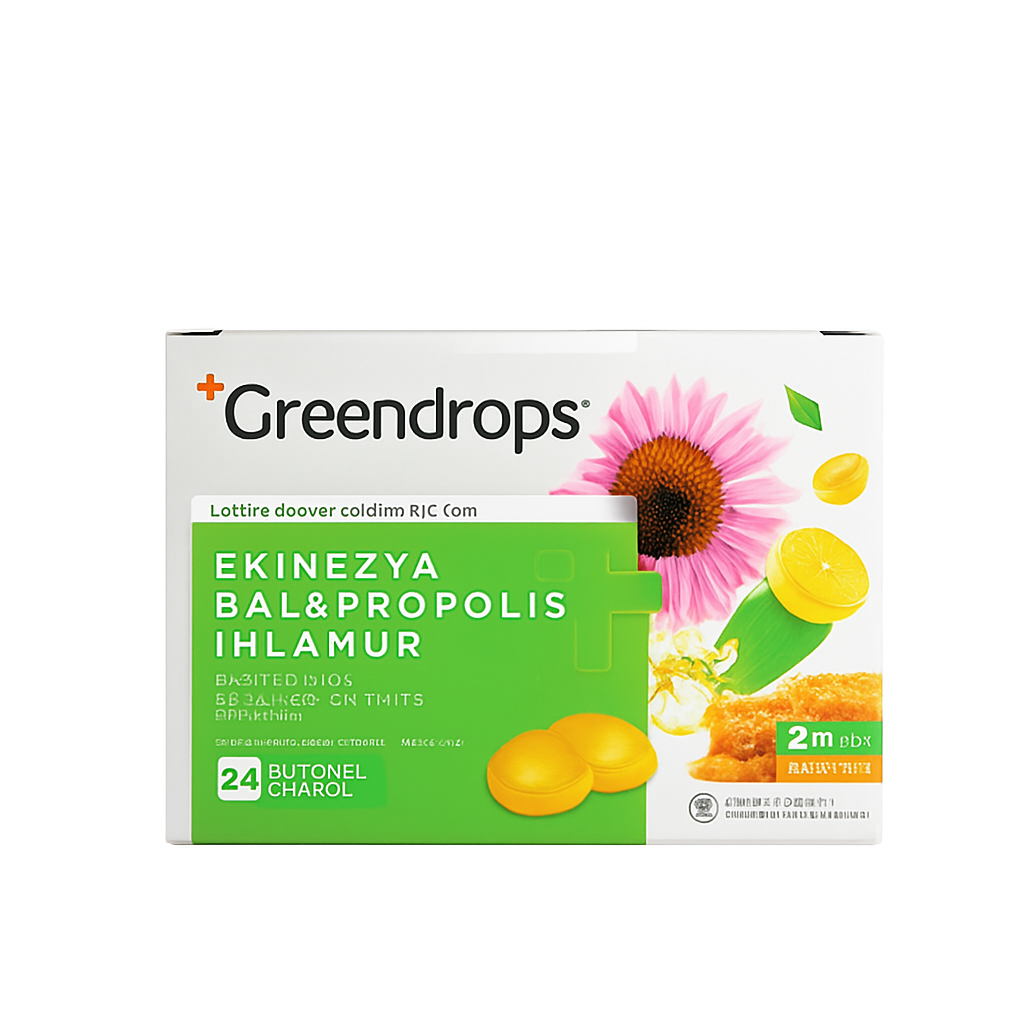 Greendrops Echinacea  &amp; Honey &amp; Propolis &amp; Linden 24 pieces
